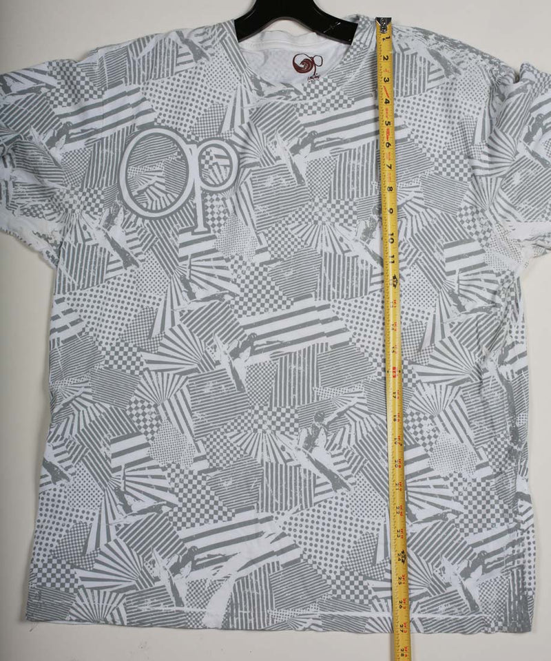 Vintage Ocean Pacific All-Over-Print Tee White L