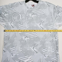 Vintage Ocean Pacific All-Over-Print Tee White L
