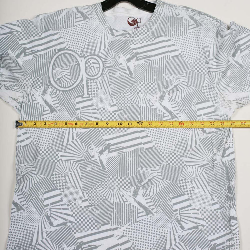 Vintage Ocean Pacific All-Over-Print Tee White L