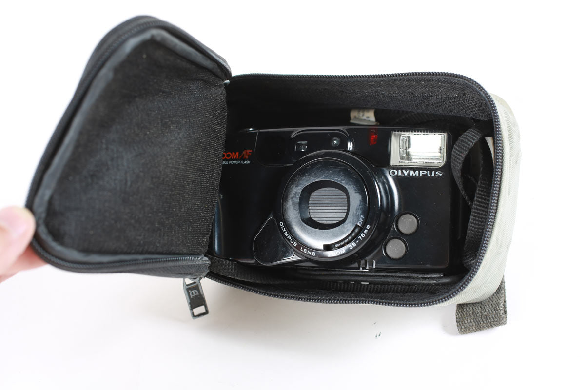 Vintage Olympus Infinity Zoom 210 35mm Point & Shoot Camera W/ Bag