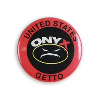 Vintage Onyx Pinback Button 1994