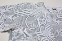 Vintage Ocean Pacific All-Over-Print Tee White L