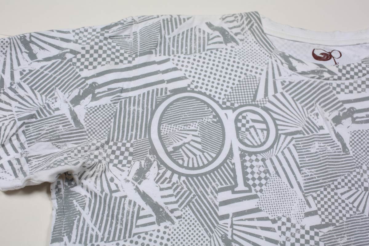 Vintage Ocean Pacific All-Over-Print Tee White L