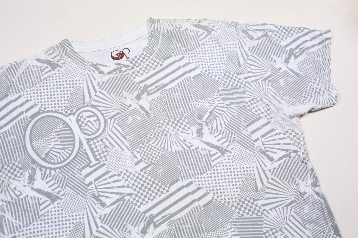 Vintage Ocean Pacific All-Over-Print Tee White L