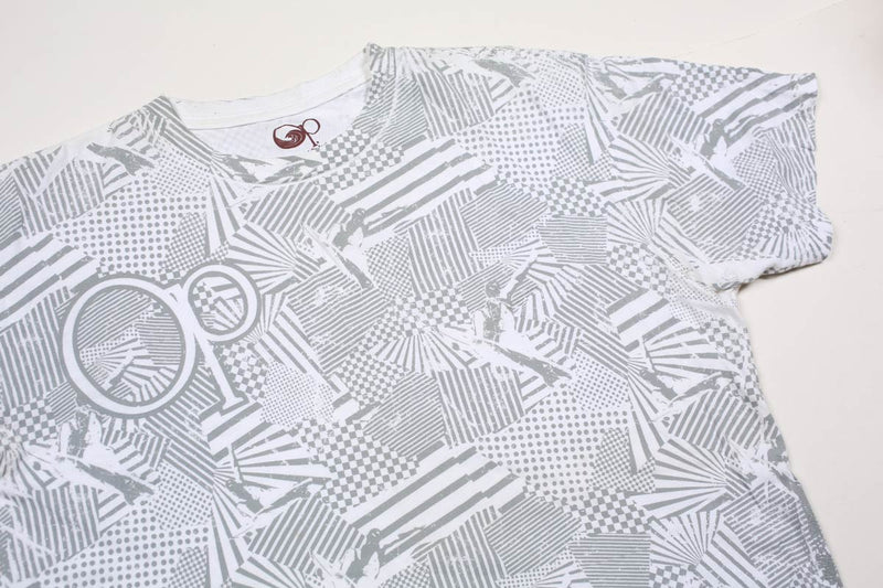 Vintage Ocean Pacific All-Over-Print Tee White L