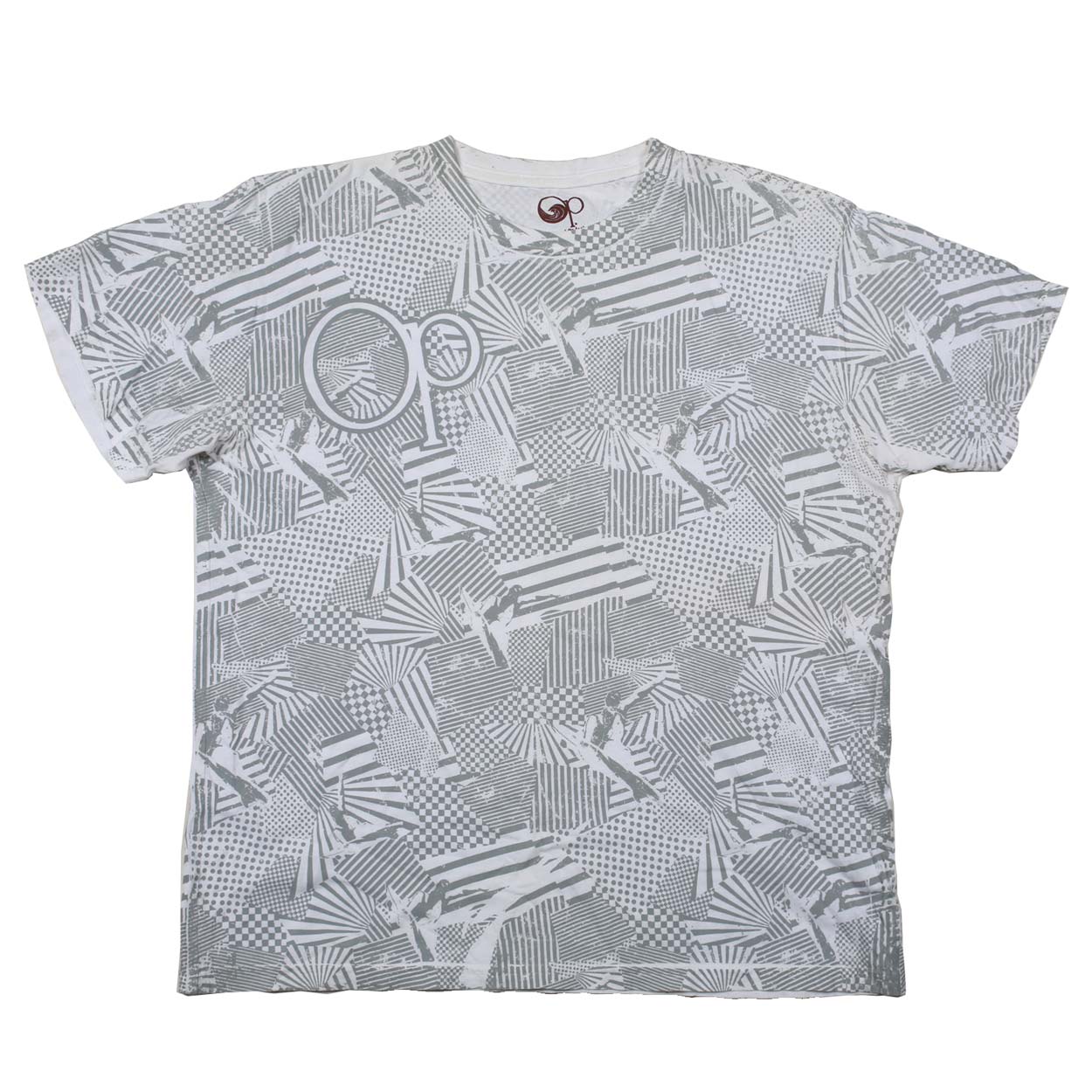 Vintage Ocean Pacific All-Over-Print Tee White L