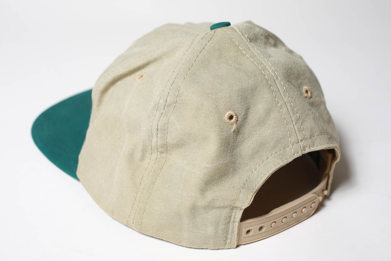 Vintage Panama Jack Snapback Hat Khaki and Green