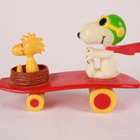 Vintage Peanuts Snoopy and Woodstock Skateboarding Toy