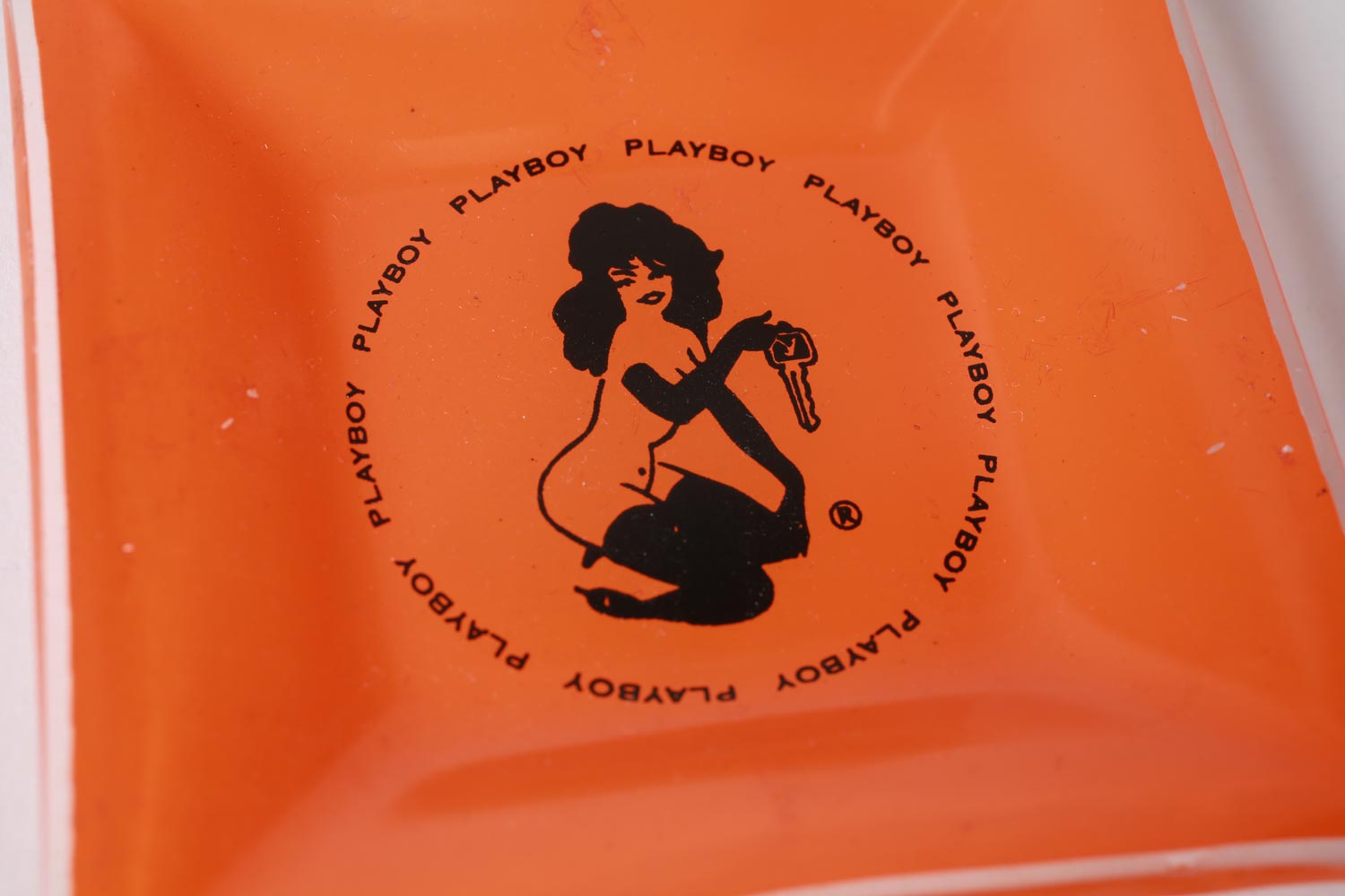 Vintage Playboy Club Ashtray Orange and Black