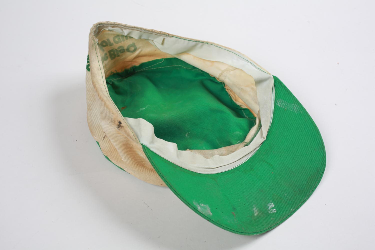 Vintage Quaker State Painters Hat White & Green