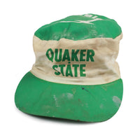 Vintage Quaker State Painters Hat White & Green