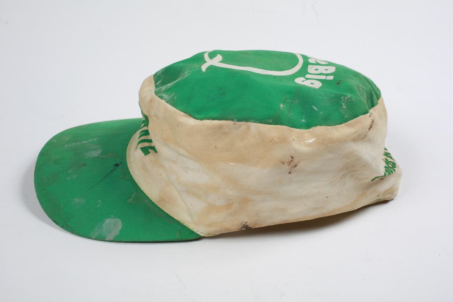 Vintage Quaker State Painters Hat White & Green