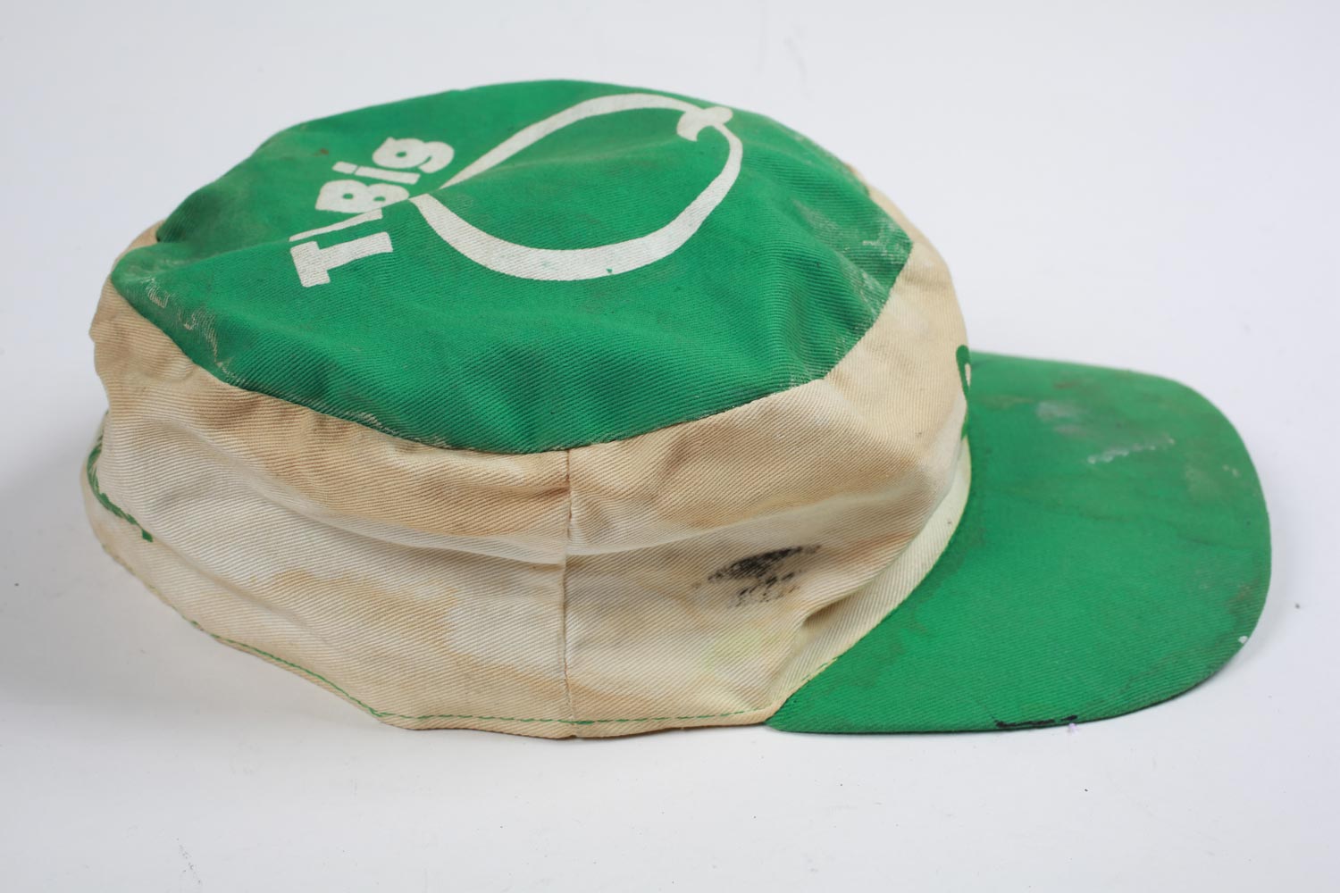 Vintage Quaker State Painters Hat White & Green