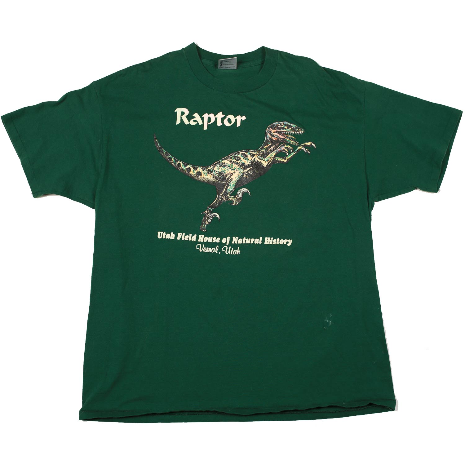 Vintage Raptor Utah Natural History Museum Single Stitch Tee XXL