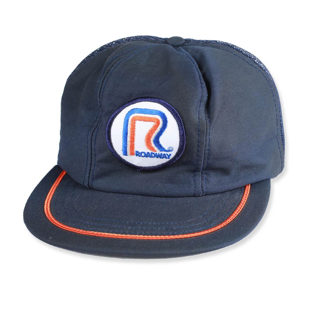 Vintage Roadway Trucker Snapback Hat Navy