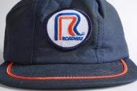 Vintage Roadway Trucker Snapback Hat Navy