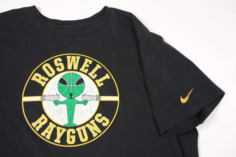 Vintage Nike Roswell Rayguns Tee Black XXL front detail

