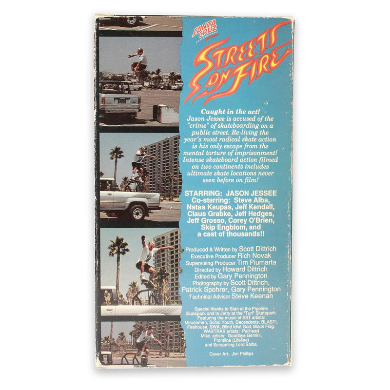 Vintage Santa Cruz 'Streets on Fire' VHS Video 1989