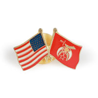 Épingle émaillée drapeau Shriners vintage