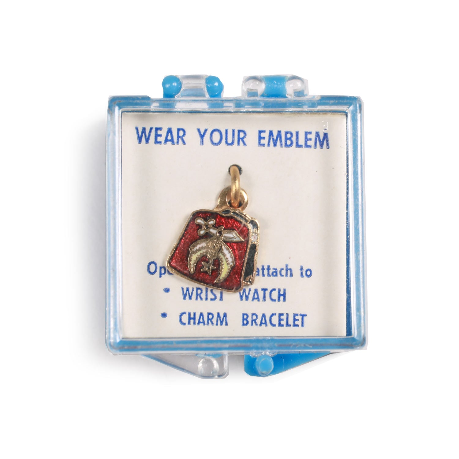 Pendentif vintage en émail de fez de Shriners
