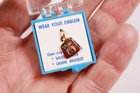 Pendentif vintage en émail de fez de Shriners