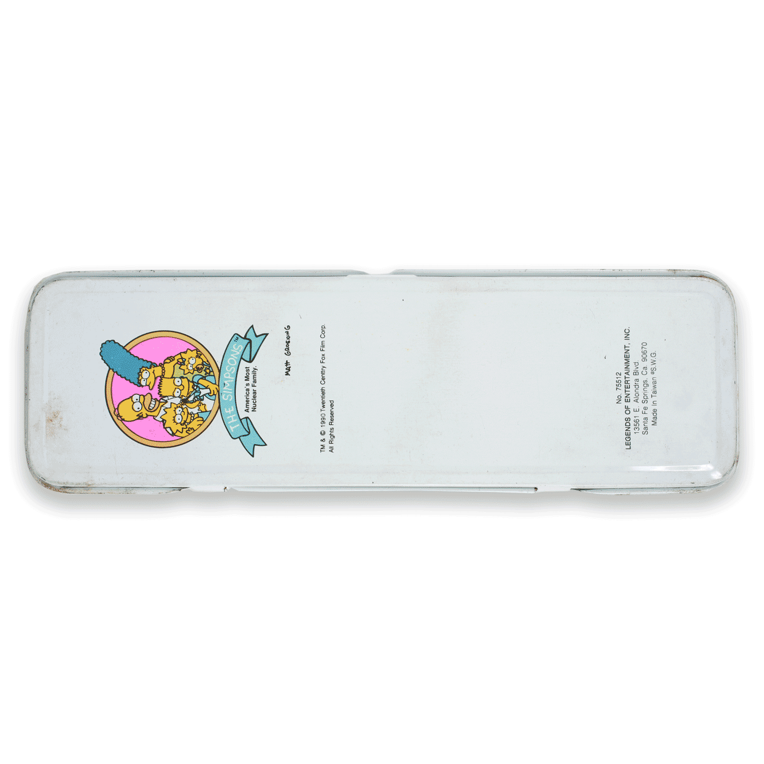 Vintage Simpsons Metal Pencil Case 1990