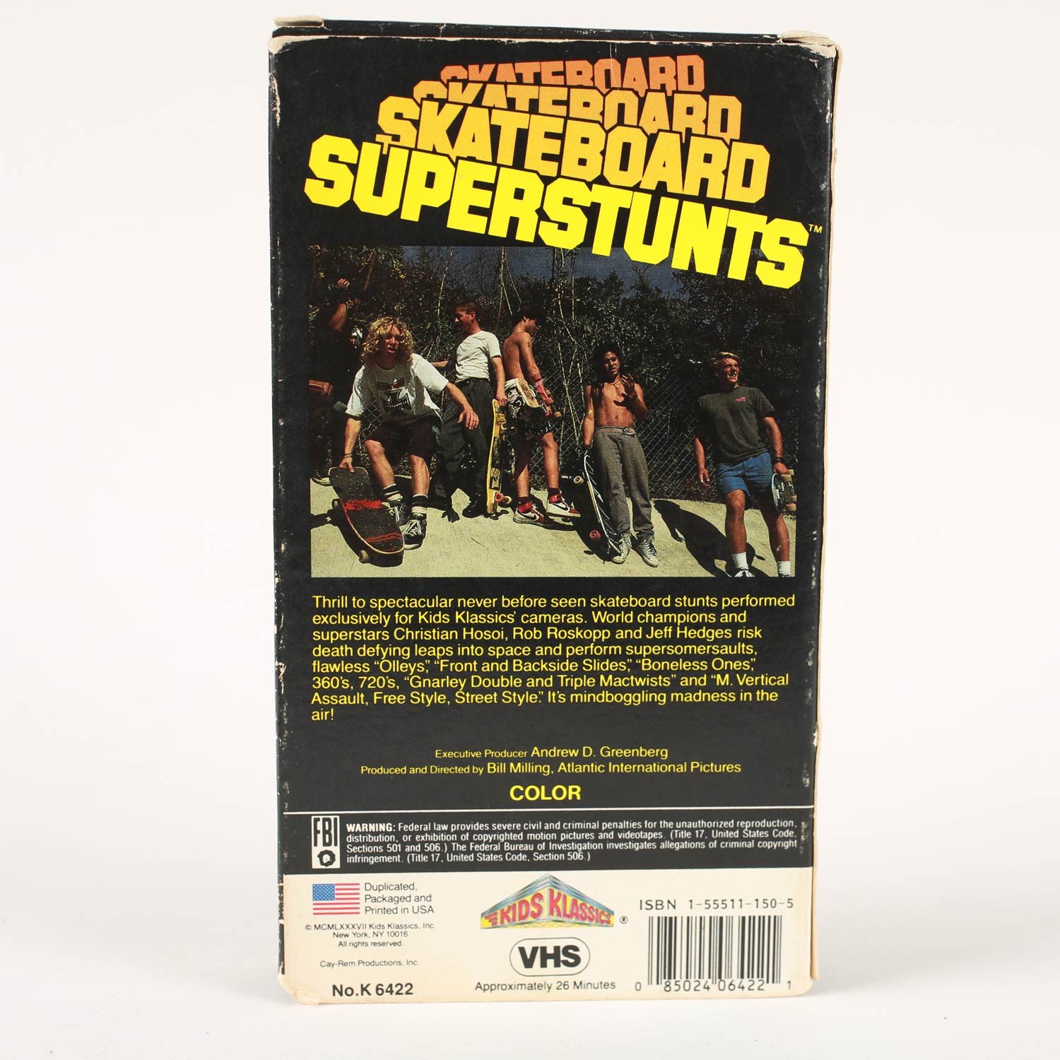 Vintage Skateboard Superstunts VHS Tape 1987