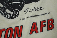 Vintage Snoopy 1980s Air Force Base Tee Yellow M