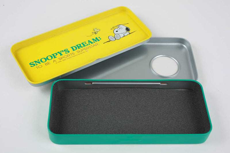 Vintage Snoopy Skateboarding Tin Pencil Case