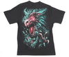 Vintage Spiral Direct Dragon and Wizard Double-Sided Tee M