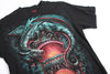Vintage Spiral Direct Dragon and Wizard Double-Sided Tee M