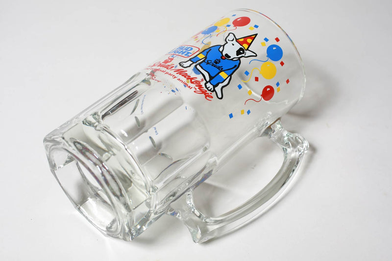 Vintage 1987 Bud Light Spuds Mackenzie Beer Mug Glass  THEORIES OF ATLANTIS