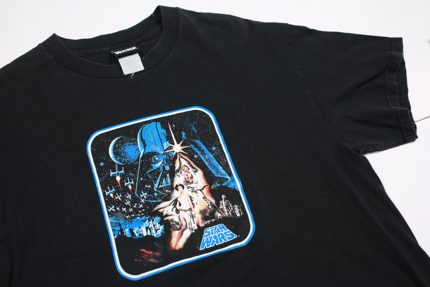 Vintage Star Wars A New Hope 90's/Y2K Tee Black L