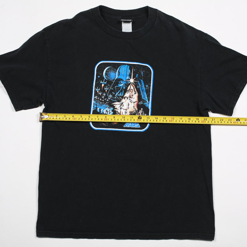 Vintage Star Wars A New Hope 90's/Y2K Tee Black L