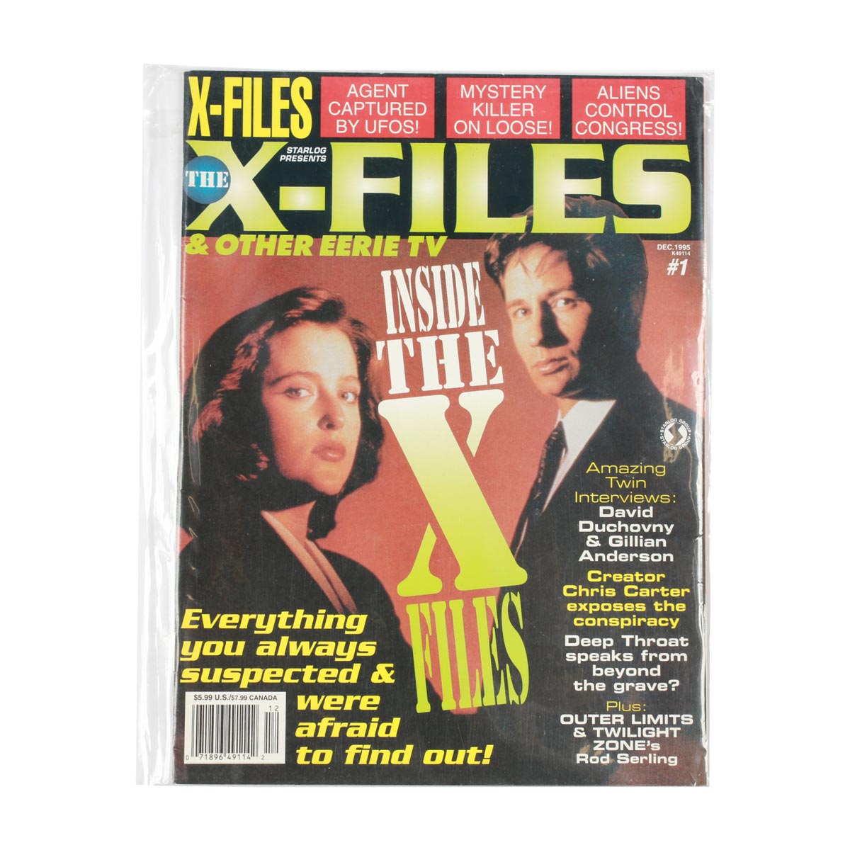 洋書 X-RAY MAGAZINE VOL1 number4 1995 Vintage X-Files Magazine December 1995 Issue #1 – THEORIES OF ATLANTIS