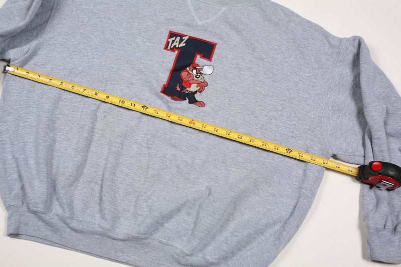 Vintage Embroidered Taz Crewneck Sweatshirt Heather XL