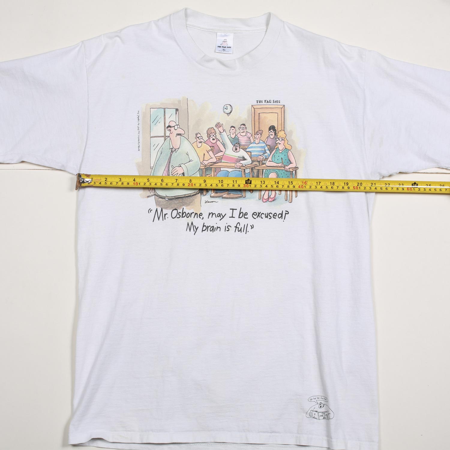 Vintage The Far Side Classroom Tee White XL
