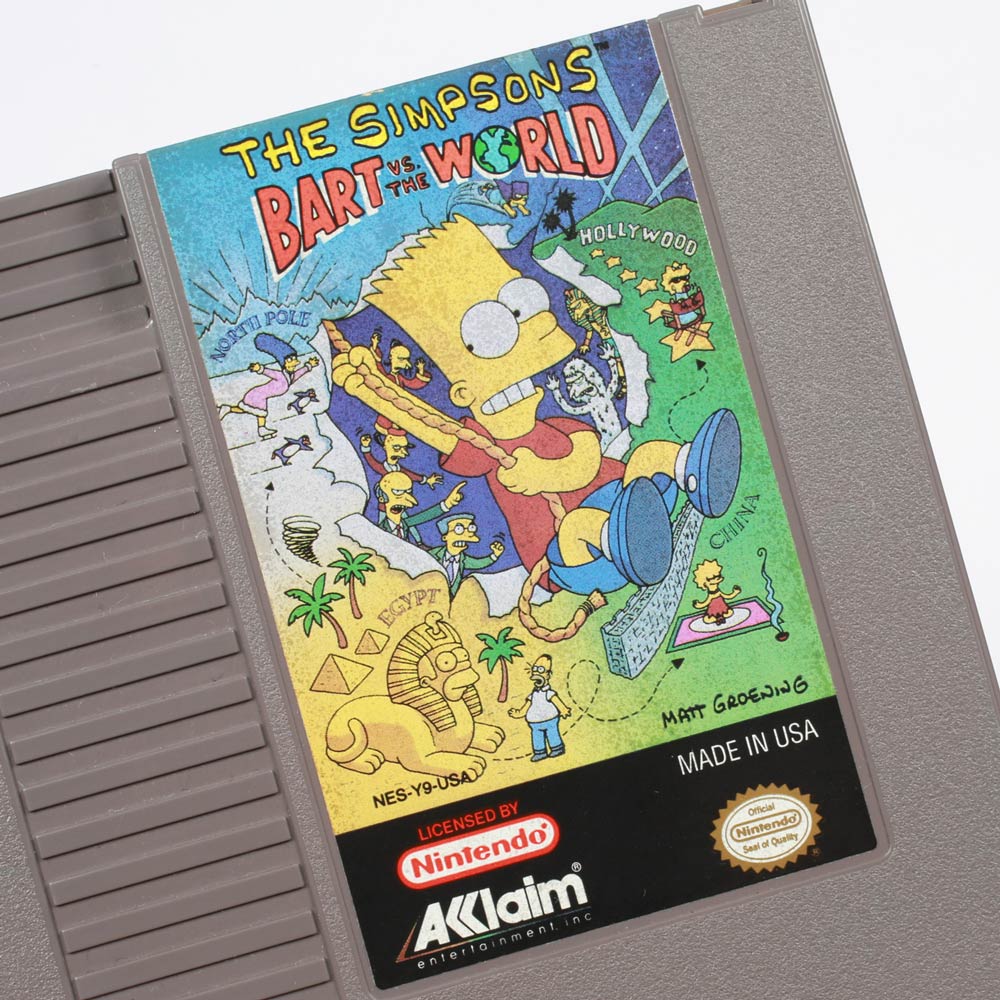 Vintage Bart vs The World NES Nintendo Game