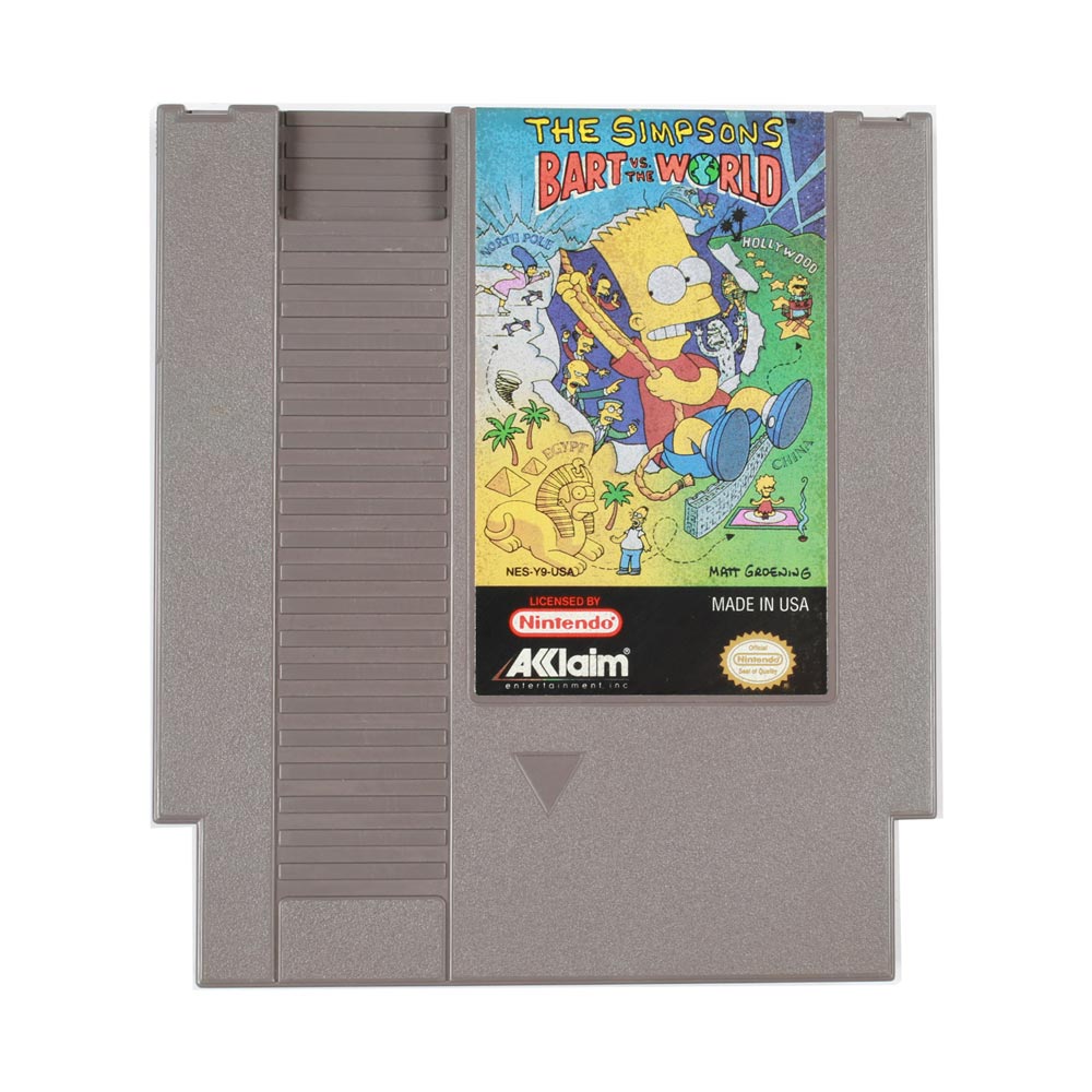 Vintage Bart vs The World NES Nintendo Game