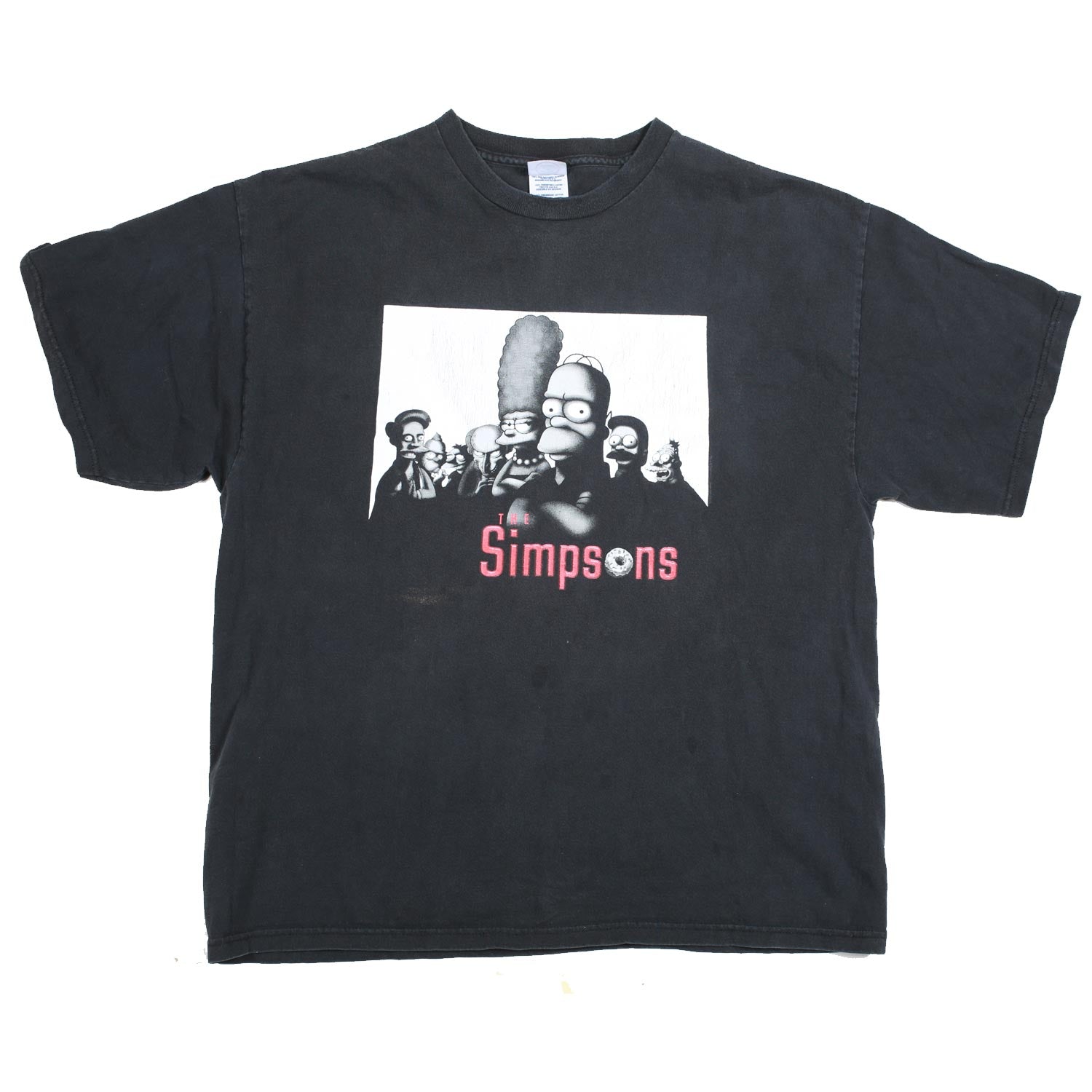 Vintage The Simpsons Sopranos Tee Black XL