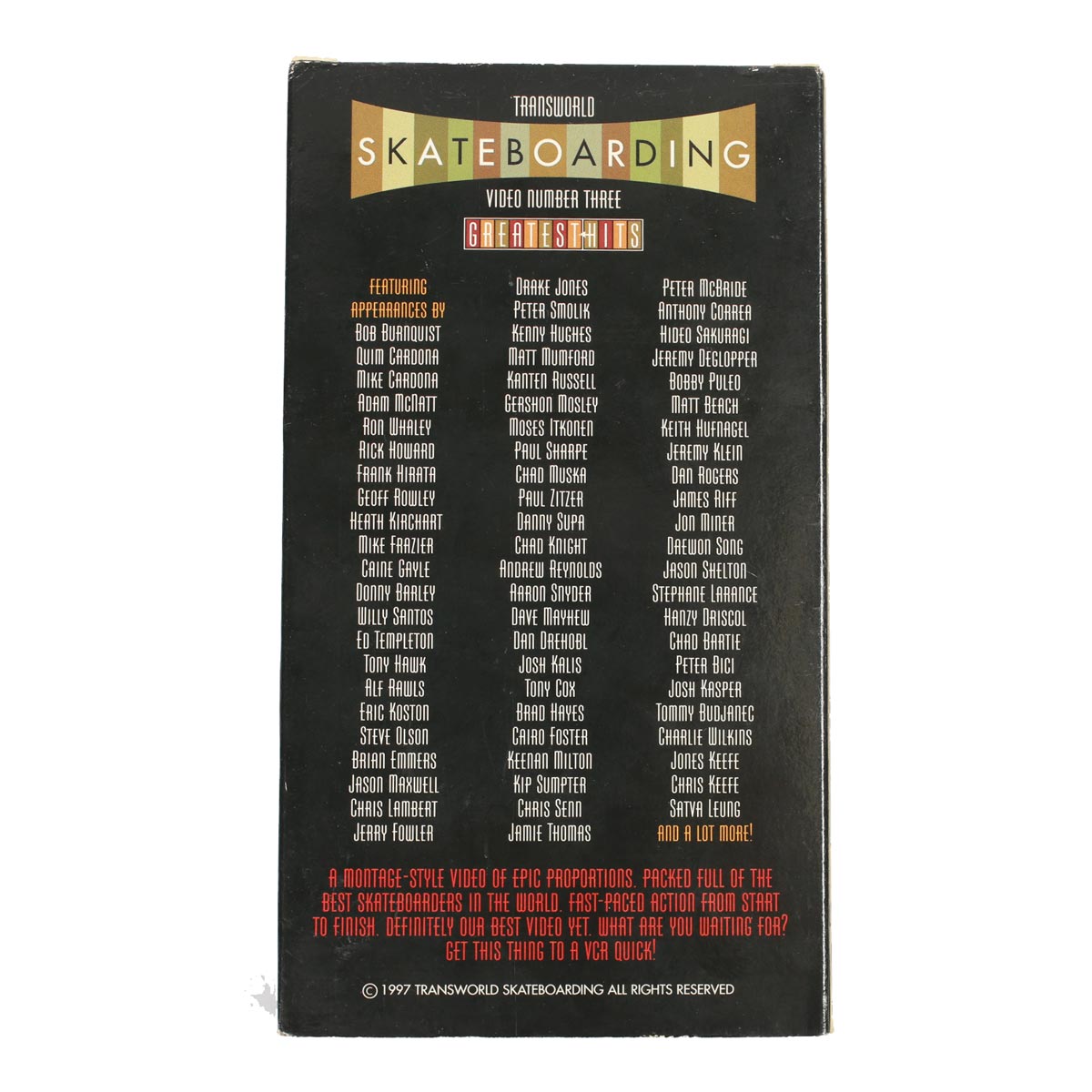 Vidéo VHS du magazine vintage Transworld "Sight Unseen" 2001