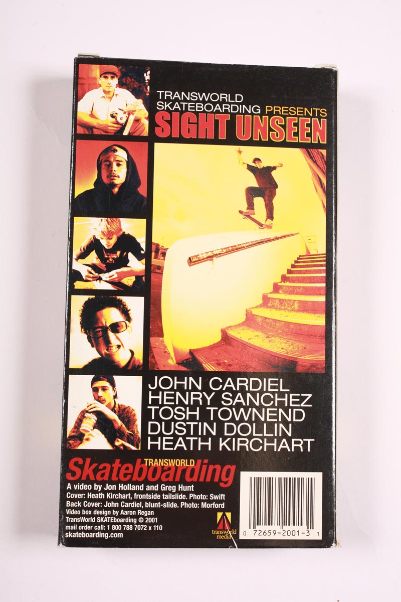 Vintage Transworld Magazine "Sight Unseen" VHS Video 2001