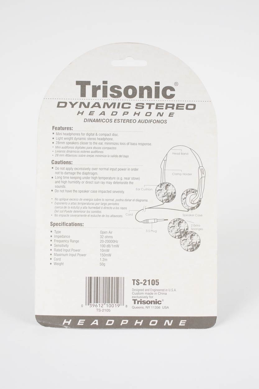 Vintage Trisonic TS-2105 Headphones SEALED