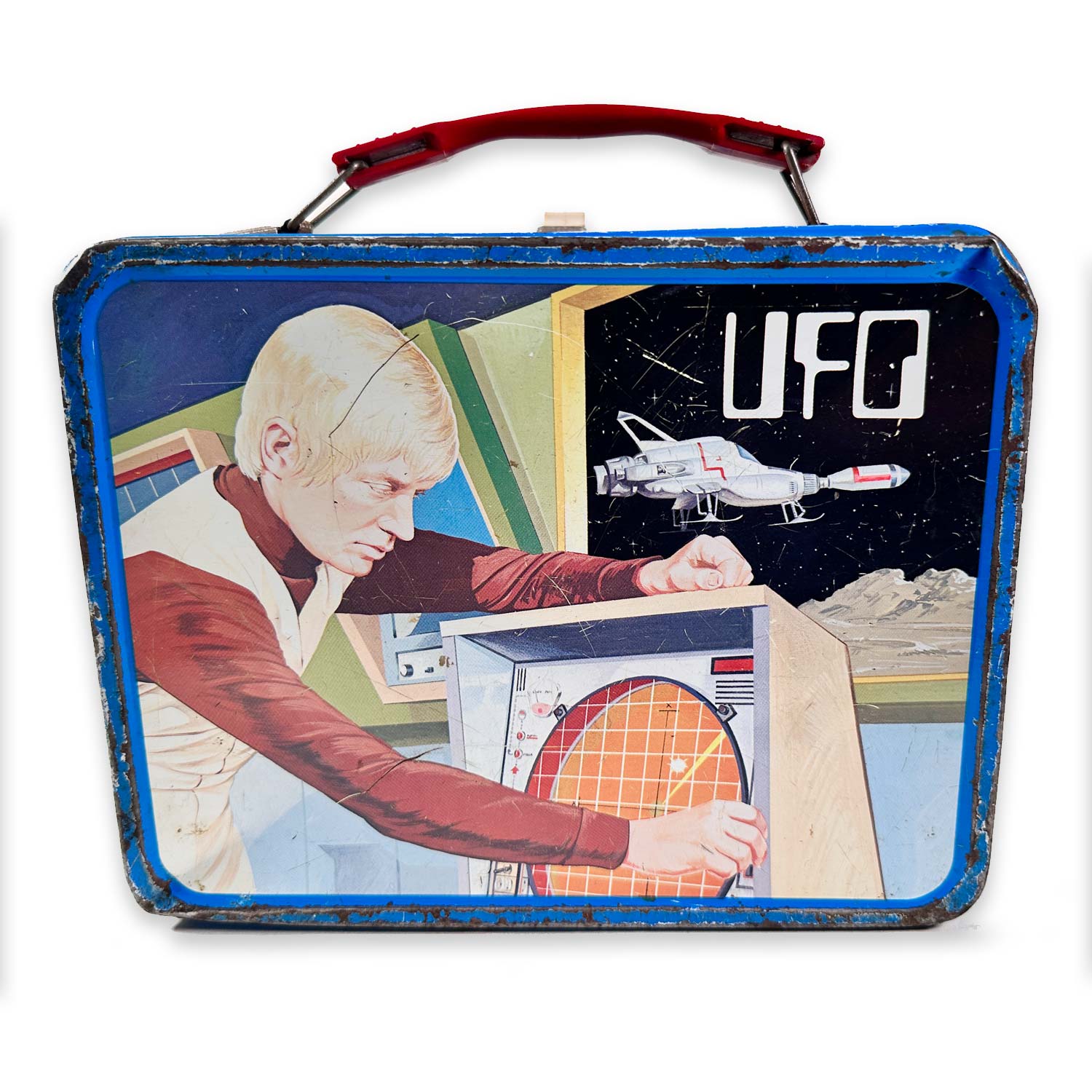 Vintage 1970's UFO Metal Lunchbox TV Show Promo