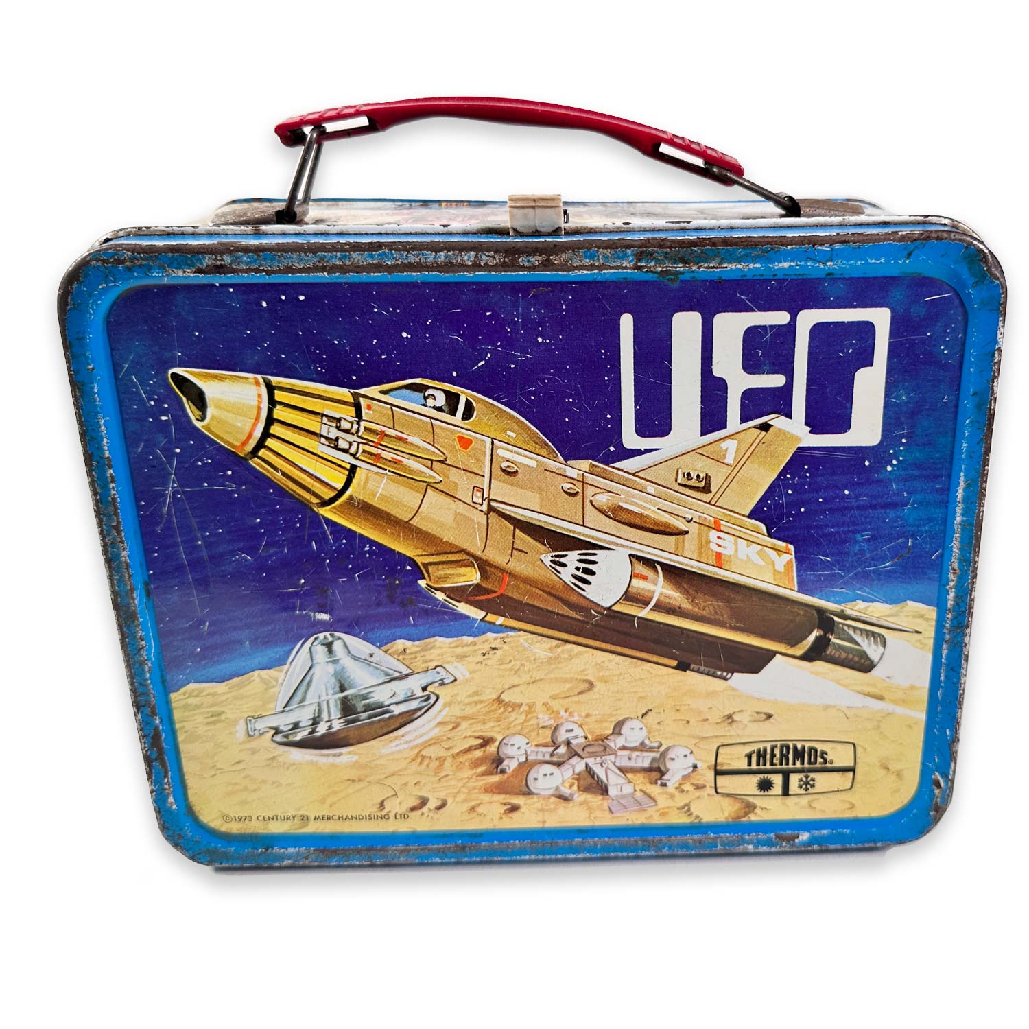 Vintage 1970's UFO Metal Lunchbox TV Show Promo