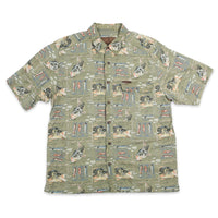 Vintage Whitetails Button-Up Fishing Shirt L
