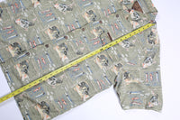 Vintage Whitetails Button-Up Fishing Shirt L
