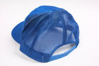 Vintage Wiley Electric Trucker Snapback Hat Royal Blue