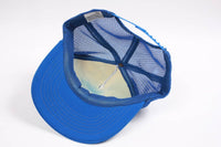 Vintage Wiley Electric Trucker Snapback Hat Royal Blue