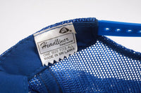 Vintage Wiley Electric Trucker Snapback Hat Royal Blue